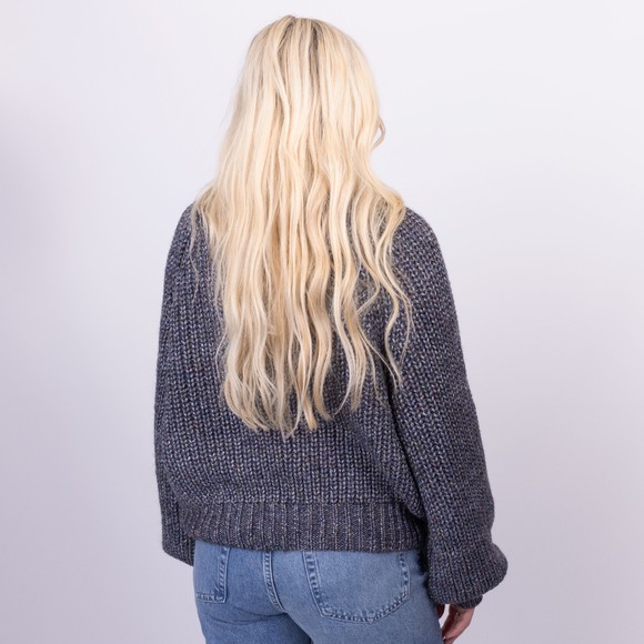 Rino & Pelle Womens Blue Eda Mixed Knitted Sweater main image