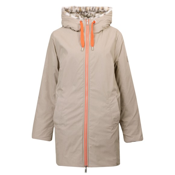 Rino & Pelle Womens Off-White Javin Medium Length Hooded Padded Coat main image