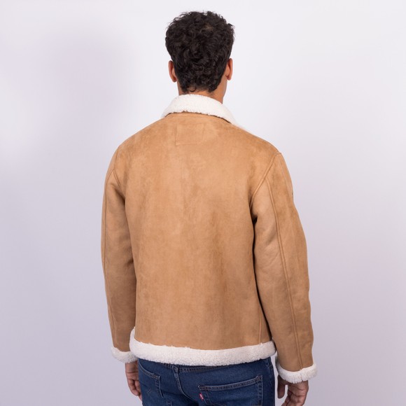 Pretty Green Mens Beige Ashcroft Flight Jacket main image