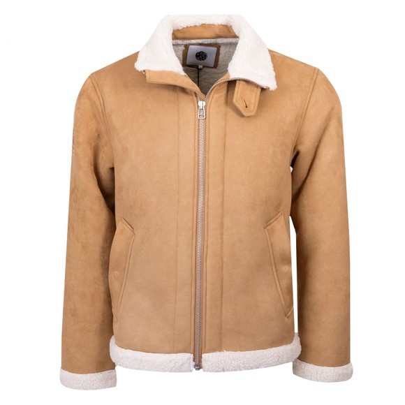 Pretty Green Mens Beige Ashcroft Flight Jacket