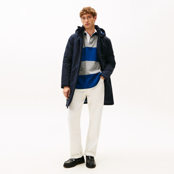 Tommy Hilfiger Mens Blue Tech Hooded Padded Parka main image