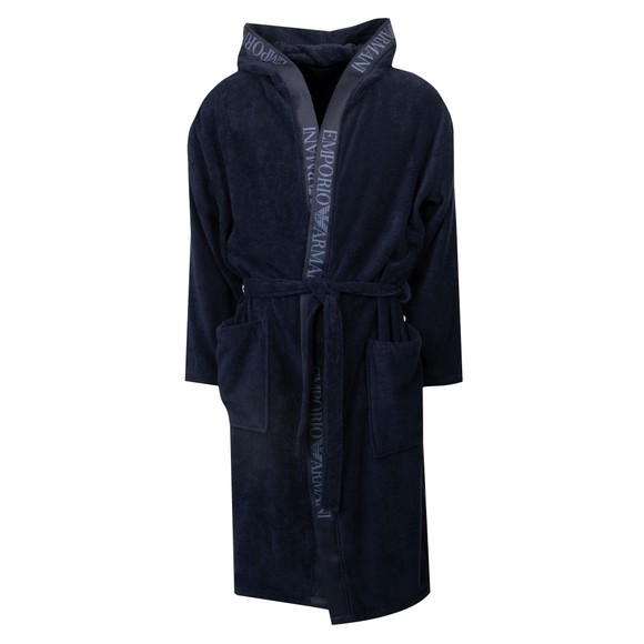 Emporio Armani Mens Blue Towelling Bathrobe main image
