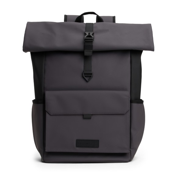 Tommy Hilfiger Mens Grey Seasonal Roll Top Backpack