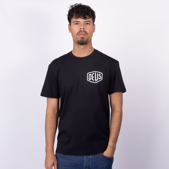 Deus Ex Machina Mens Black Frontage T Shirt main image