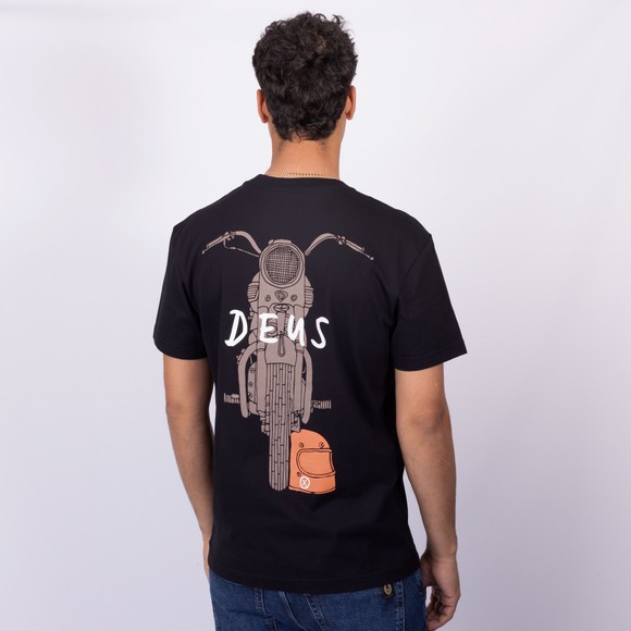 Deus Ex Machina Mens Black Frontage T Shirt main image