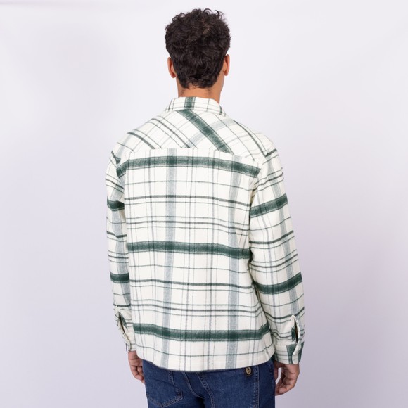 Lacoste Mens Off-White Cotton Plaid Overshirt main image