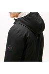 Tommy Hilfiger Mens Black Tech Hooded Short Padded Parka