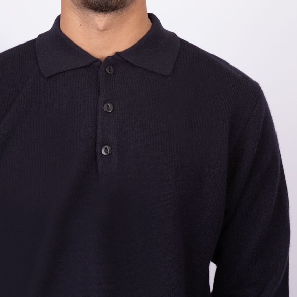 Pittari Mens Blue Long Sleeve Polo main image