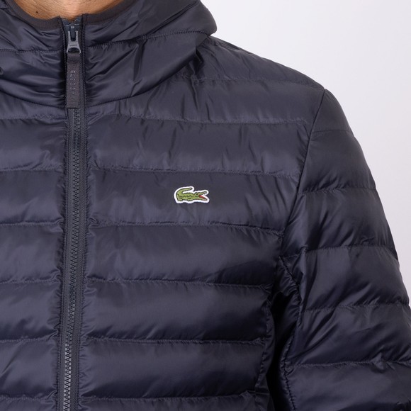 Lacoste Mens Blue Water-Repellent Quilted Puffer Jacket main image