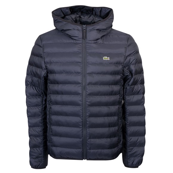 Lacoste Mens Blue Water-Repellent Quilted Puffer Jacket main image