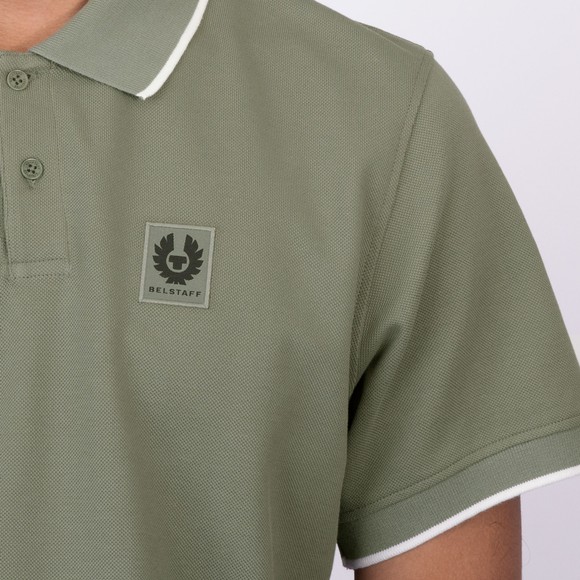 Belstaff Mens Green Tipped Polo Shirt main image