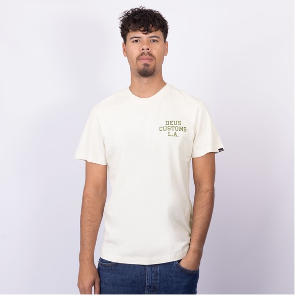Deus Ex Machina Mens Beige Quickbeak T Shirt main image