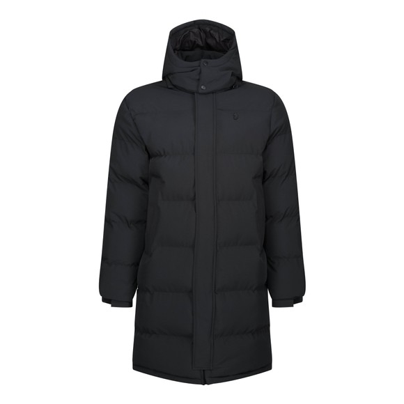 Luke 1977 Mens Black Auckland Long Quilted Jacket