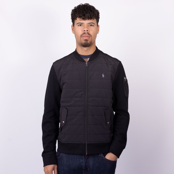 Polo Ralph Lauren Mens Black Hybrid Bomber Jacket main image