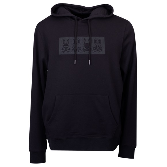Psycho Bunny Mens Black Costello Embroidered Hoodie main image