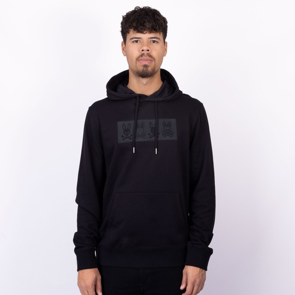 Psycho Bunny Mens Black Costello Embroidered Hoodie main image
