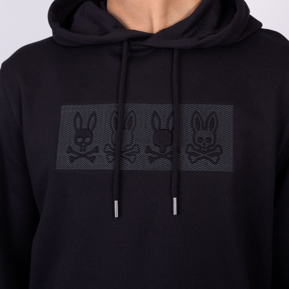 Psycho Bunny Mens Black Costello Embroidered Hoodie main image