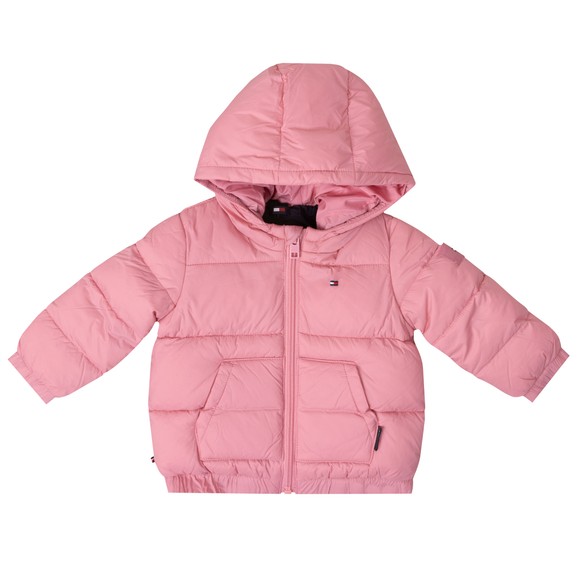Tommy Hilfiger Kids Girls Pink Puffer Jacket main image