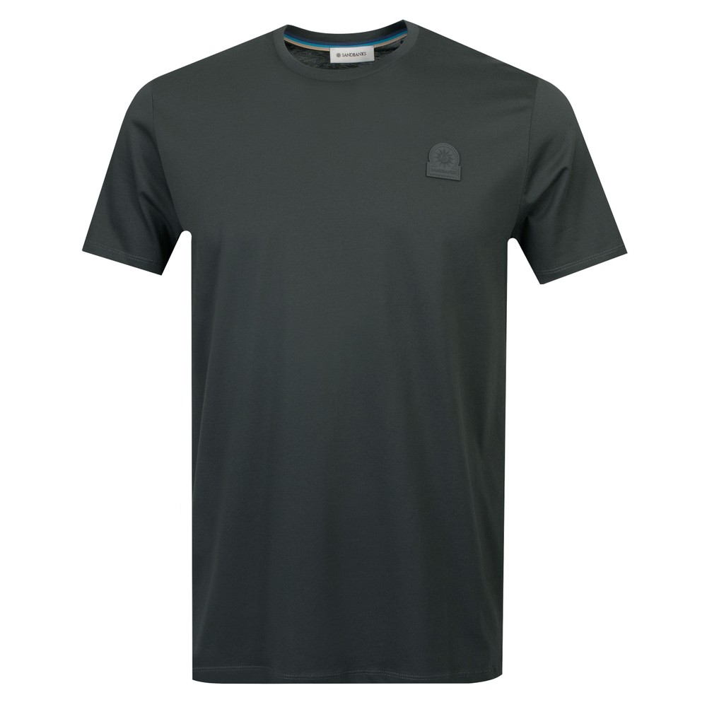 Sandbanks Rubber Badge Logo T-Shirt, view 1