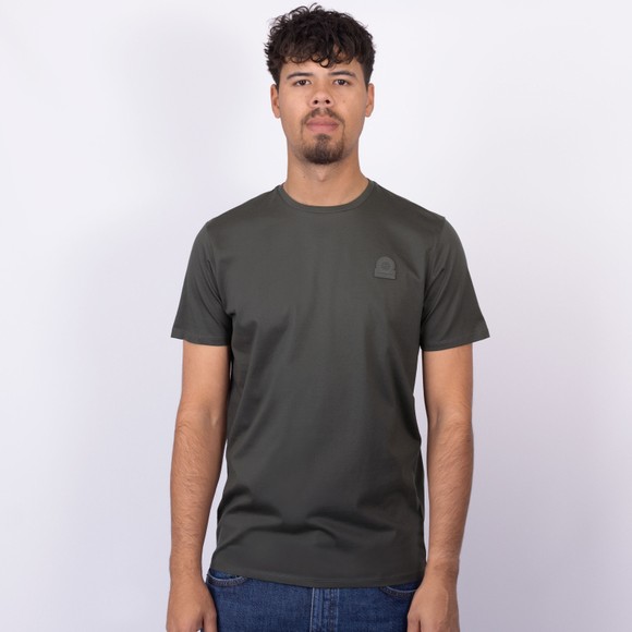 Sandbanks Mens Grey Rubber Badge Logo T-Shirt main image
