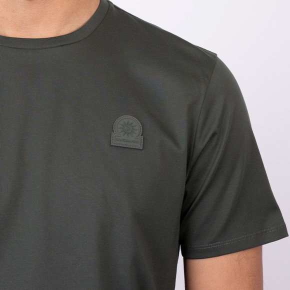 Sandbanks Mens Grey Rubber Badge Logo T-Shirt main image