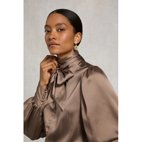 Holland Cooper Womens Orange Ariella Blouse main image