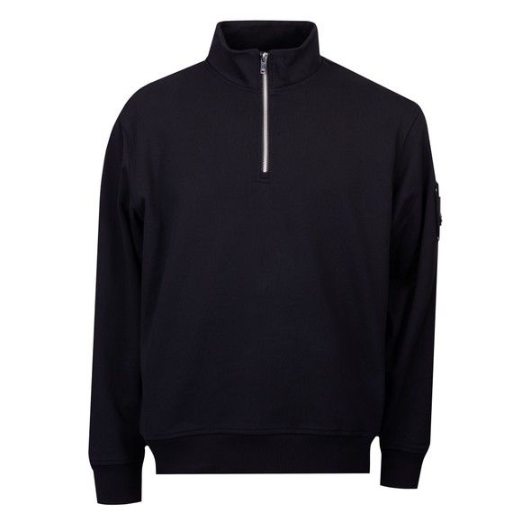 Moose Knuckles Mens Black Hartsfield 1/4 Zip Sweatshirt main image