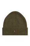 Tommy Hilfiger Mens Green Flag Pima Cotton Beanie