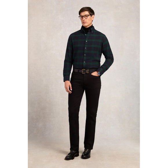 Holland Cooper Mens Black Classic Button Down Shirt main image