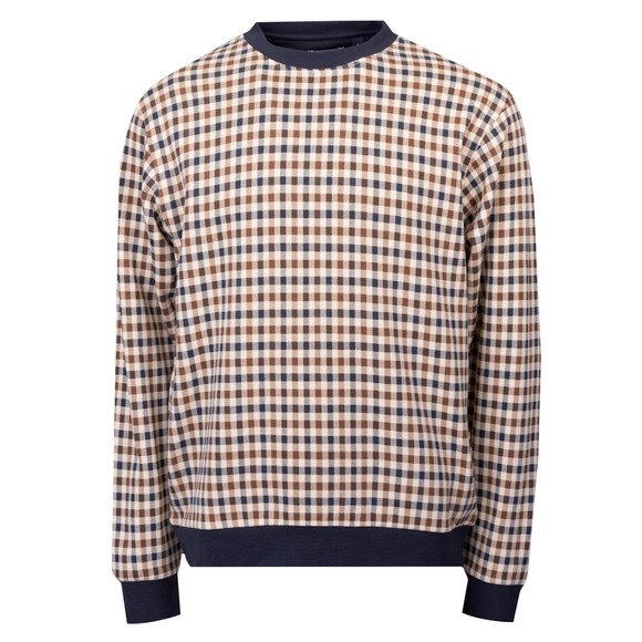Aquascutum Mens Blue Iconic Fleece Crewneck Sweatshirt main image