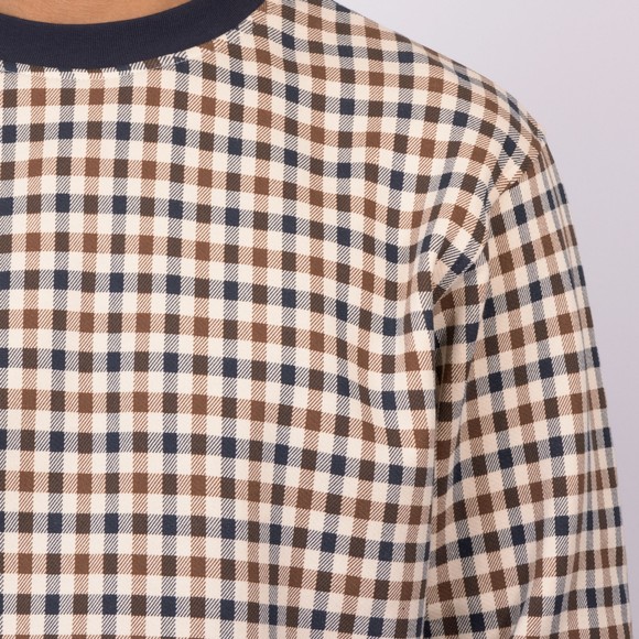 Aquascutum Mens Blue Iconic Fleece Crewneck Sweatshirt main image