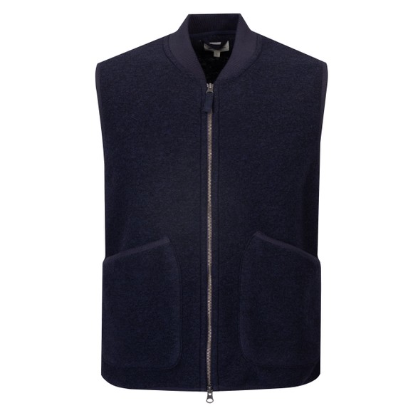 Hartford Mens Blue Boiled Gilet Knit main image