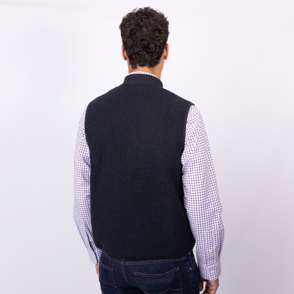 Hartford Mens Blue Boiled Gilet Knit main image