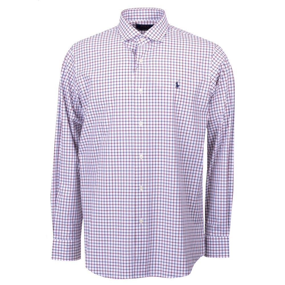 Custom Fit Plaid Stretch Poplin Shirt