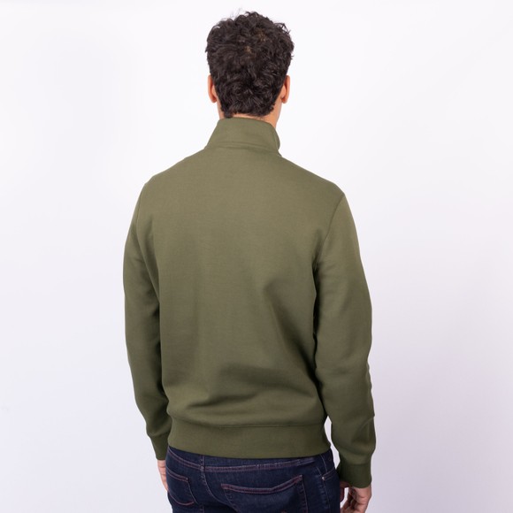 Polo Ralph Lauren Mens Green Double Knit 1/4 Zip Jumper main image