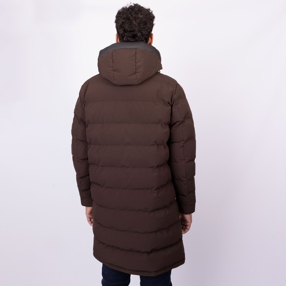 Sandbanks Mens Brown Branksome Long Puffer main image