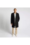 Remus Mens Black Kayden Overcoat