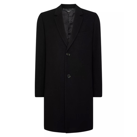 Remus Mens Black Kayden Overcoat main image
