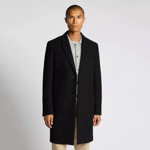 Remus Mens Black Kayden Overcoat main image