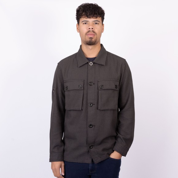 Pretty Green Mens Black Kilburn Overshirt main image