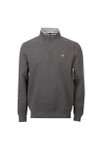 Crew Clothing Company Mens Grey Classic 1/2 Zip Sweat