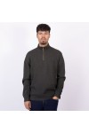 Rodd & Gunn Mens Brown Alton Ave Knitted Half Zip Jumper
