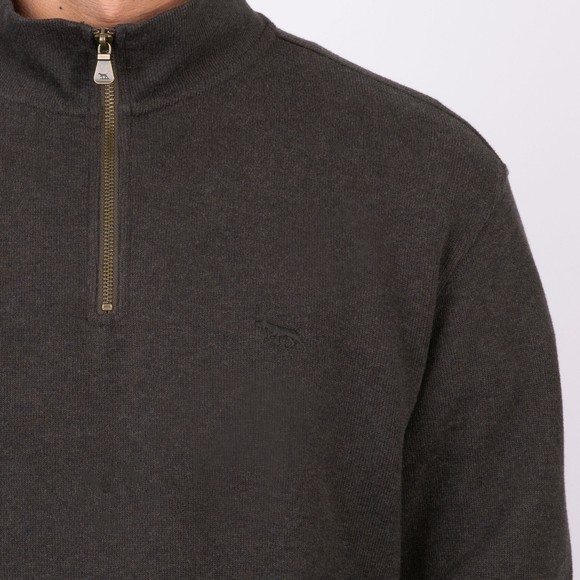 Rodd & Gunn Mens Brown Alton Ave Knitted Half Zip Jumper main image