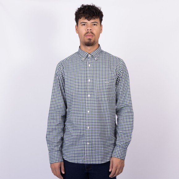 Gant Mens Green Twill Gingham Shirt