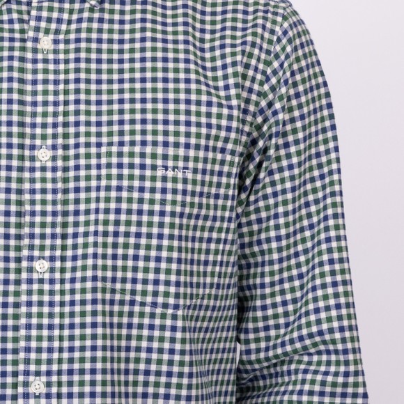 Gant Mens Green Twill Gingham Shirt main image