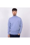 Fynch Hatton Mens Blue Troyer 1/4 Zip Merino Cashmere Jumper