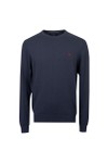 Crew Clothing Company Mens Blue Organic Cotton Crew Jumper