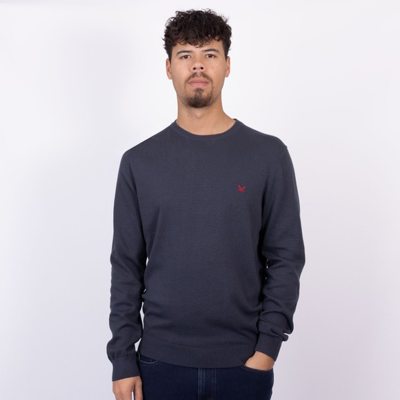 Crew Clothing Company Mens Blue Organic Cotton Crew Jumper main image