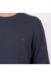 Crew Clothing Company Mens Blue Organic Cotton Crew Jumper