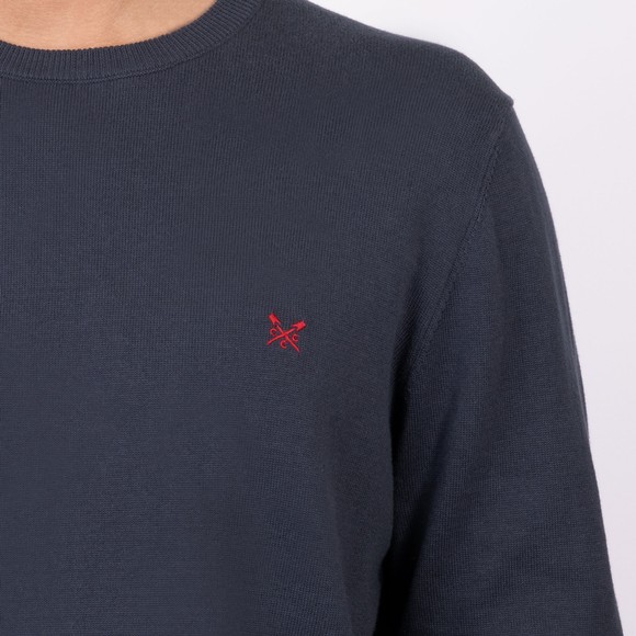Crew Clothing Company Mens Blue Organic Cotton Crew Jumper main image